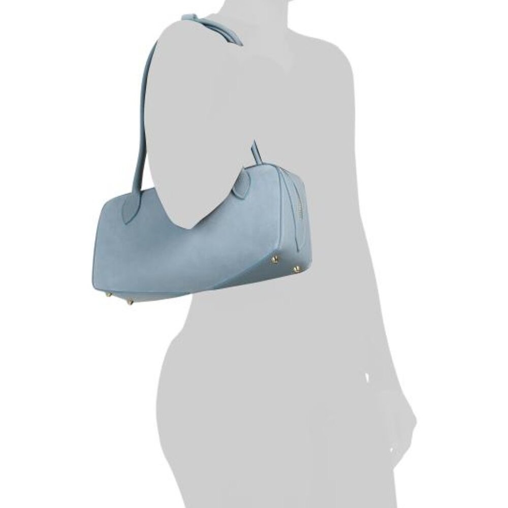 PERSAMAN NEW YORK Made In Italy Suede Barrel Shoulder Bag - Picture 5 of 5